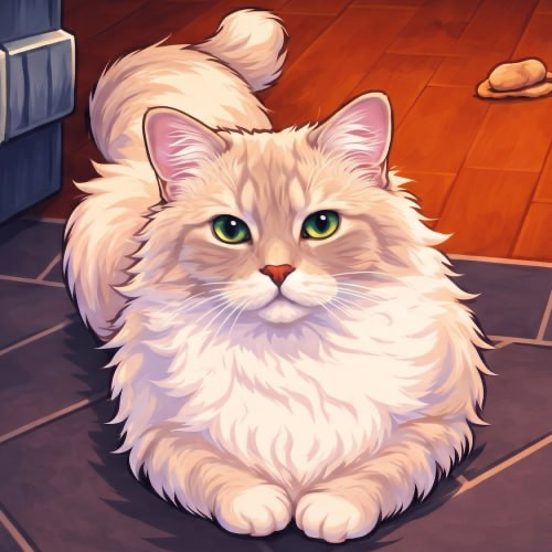 Mao Mao the fluffy cat